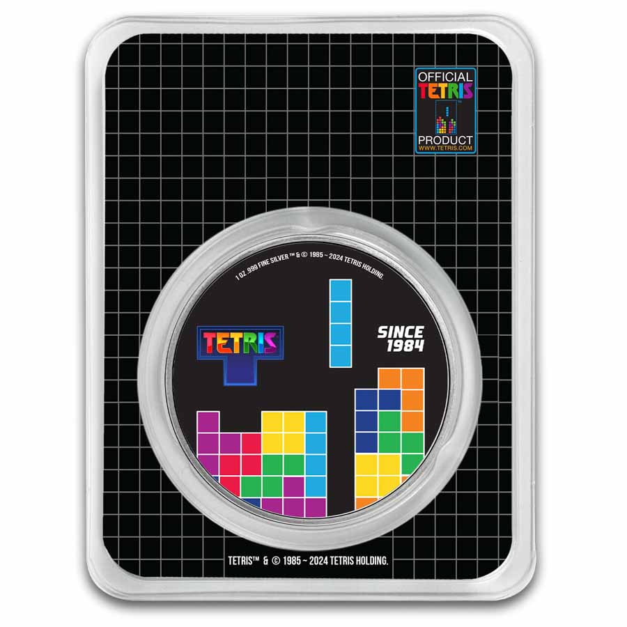 Tetris™ 1 oz Silver 40th Anniversary Colorized Round in TEP | eBay